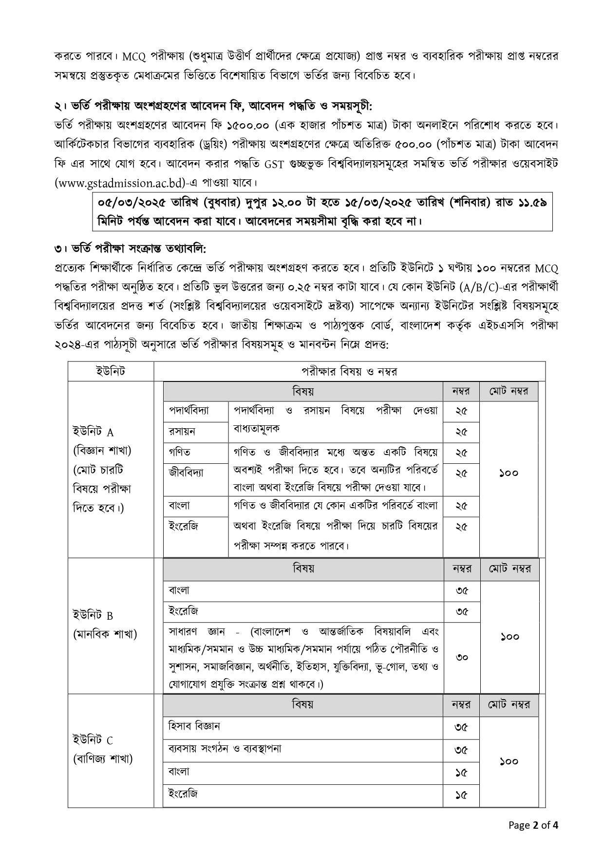 gst admission